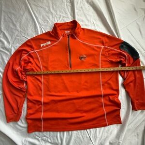 Ping Men's Orange Zip Up Sweater